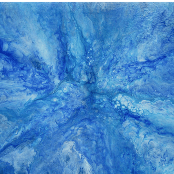 "Azure Bliss 2" Original Handmade Abstract Acrylic Painting
