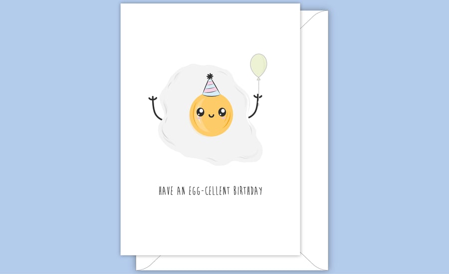 Funny Birthday Card, Happy Egg