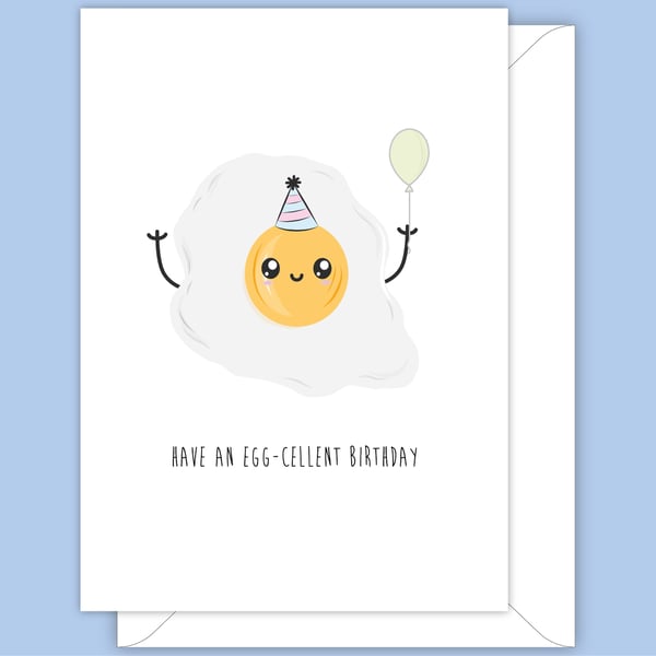 Funny Birthday Card, Happy Egg