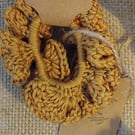 Crochet Scrunchie Cotton Gold