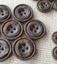 11 16" 18mm 28L Brown wood EFFECT Buttons - Image 9