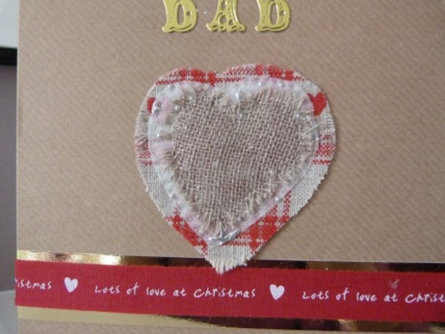 Heart Christmas Card for your Dad