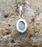 Tiny minimalist oval Labradorite pendant necklace. Reiki charged - Image 3