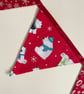 Christmas Polar Bear bunting - large - reversible  - Image 6