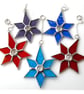 Colourful Crystal Star 6-point Suncatcher Stained Glass Colour choice - Image 3