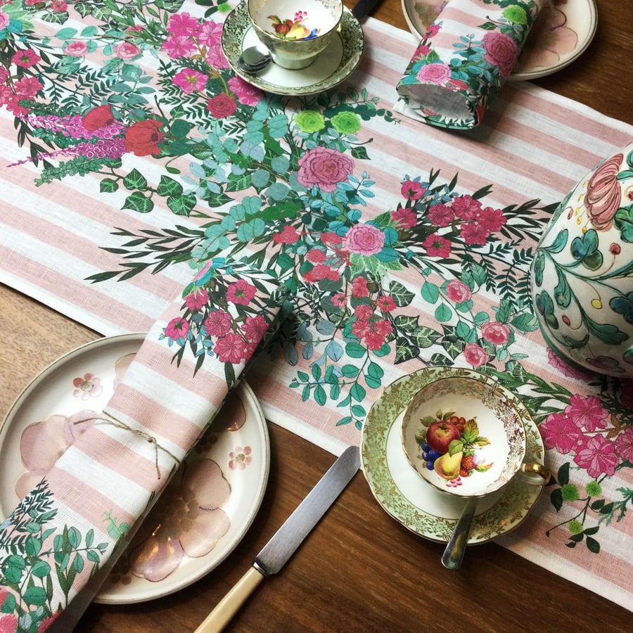 Table Runner - Organic Linen Table Runner 