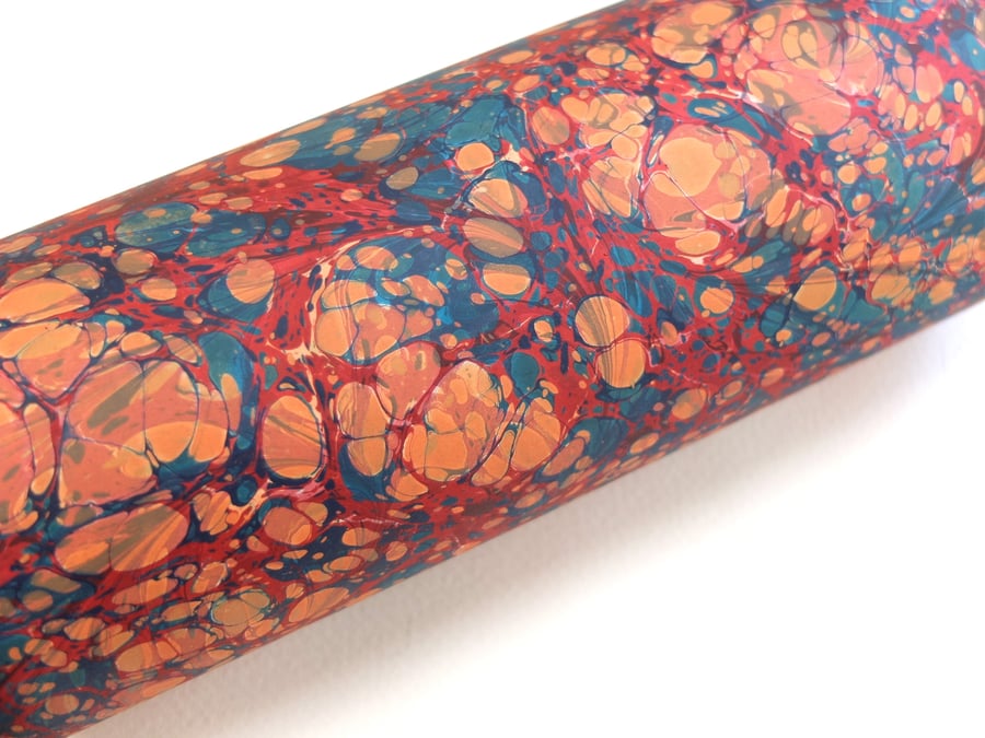 A4 Marbled paper sheet double marbled stone pattern 