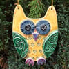 Ceramic owl hanging decoration