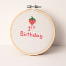 Berry First Birthday Cross Stitch
