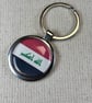 Iraq Flag Keyring, metal keychain with resin finish, accessories for keys - Image 1