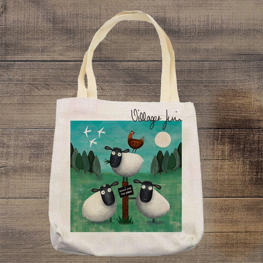 Keep Off The Grass - Sheep Tote Bag