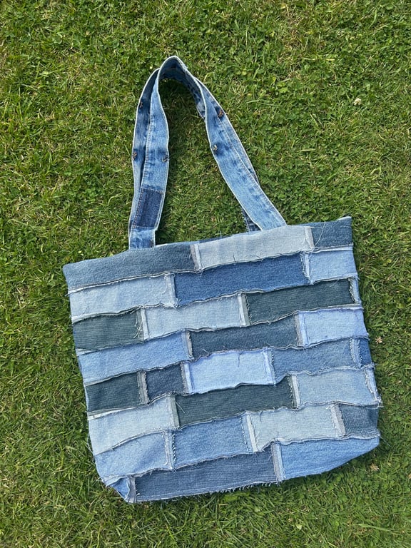 Reversible denim bag - Tote bag - Upcycled