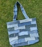 Reversible denim bag - Tote bag - Upcycled - Image 1