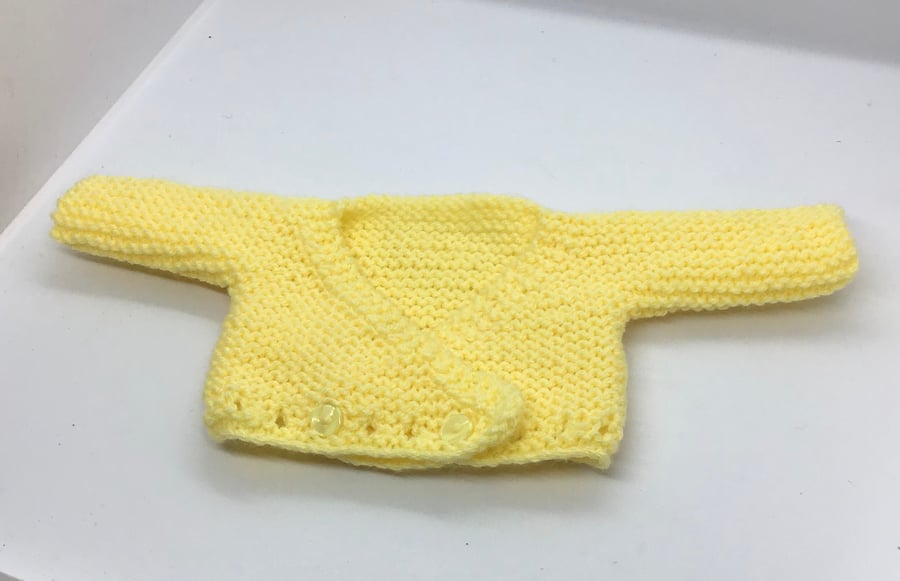 Yellow Cardigan Premature Baby Size 