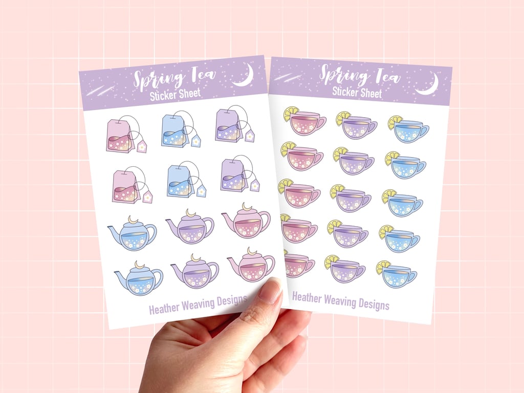 Spring Tea Planner Stickers, Summer Stickers, Tea Lovers, Food And Drink Sticker