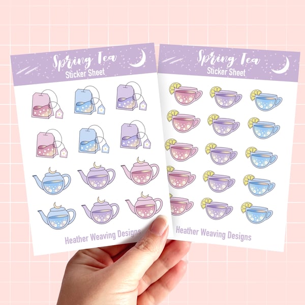Spring Tea Planner Stickers, Summer Stickers, Tea Lovers, Food And Drink Sticker