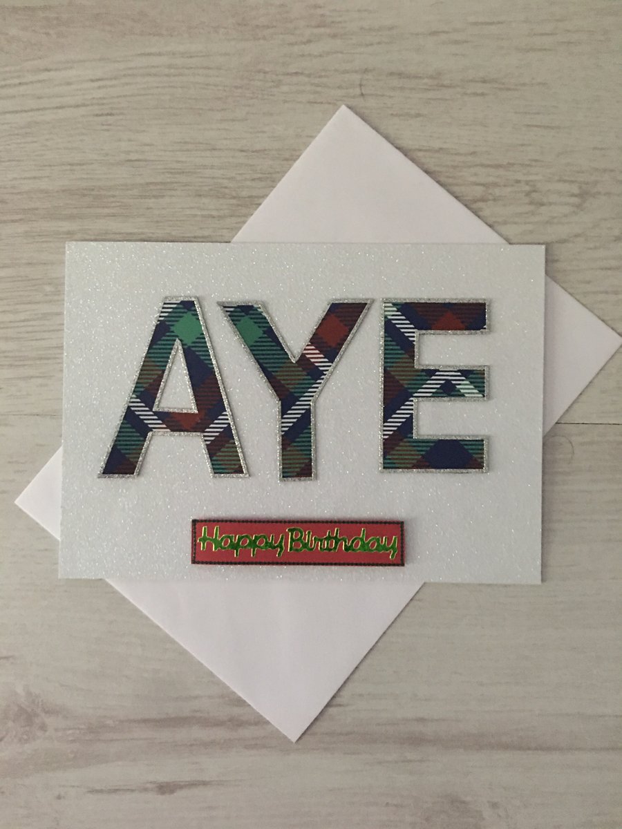 Aye Scottish themed Greetings Card 