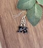 Dainty Snowflake Obsidian Volcanic Glass Earrings - Image 5