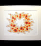Original Abstract Coloured Pencil Drawing Orange Red Swirl - Contours No.7 - Image 4