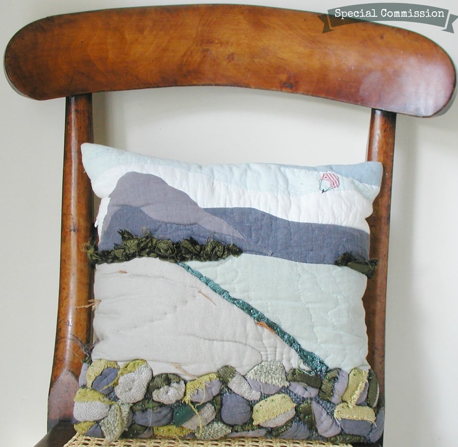 Custom Landscape Applique Cushion