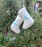 Handmade Felted Wool Christmas Stocking Ornaments - Image 4