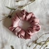 Rose Pink Satin Scrunchie - Large