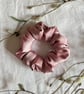 Rose Pink Satin Scrunchie - Large - Image 1