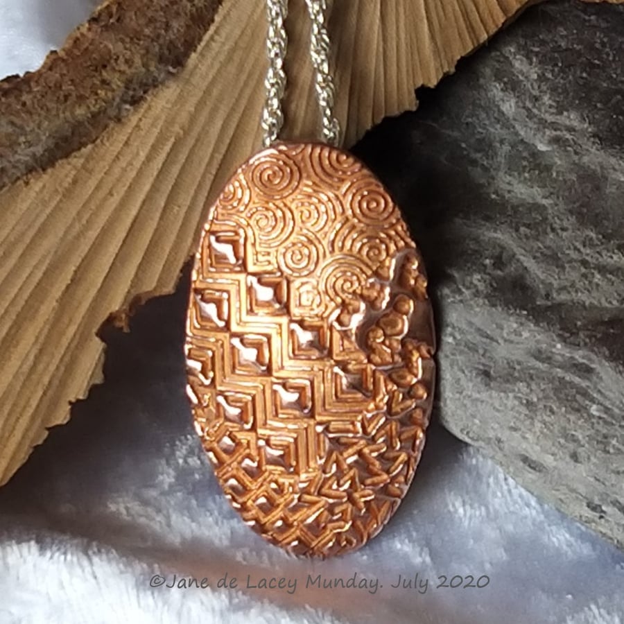Copper Oval Pendant