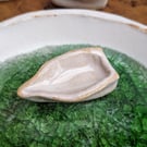 Perfectly Imperfect - Ceramic soap dish, trinket dish, with ceramic rowing boat
