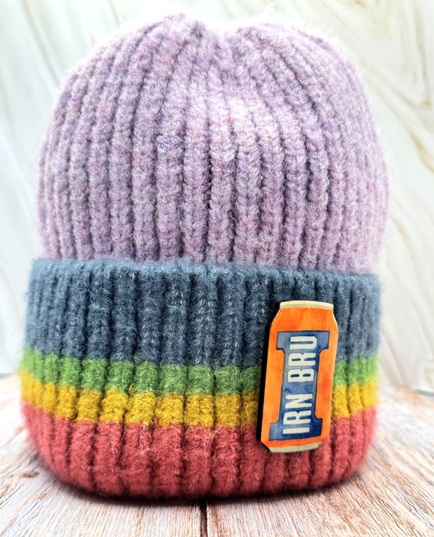 Irn Bru Pin Badge - Plywood and Resin 