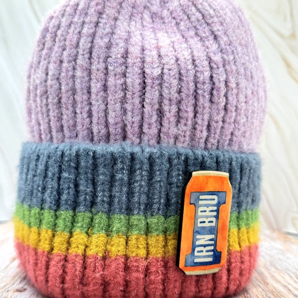 Irn Bru Wood and Resin Pin Badge