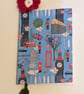 Handmade crochet flower bookmark - blue - Image 3