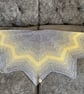 Grey and lemon crocheted baby blanket, unisex baby blanket, baby gift idea - Image 5