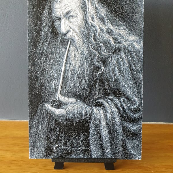 Gandalf The Grey LOTR Hueforge Portrait 3D Printed Artwork Print