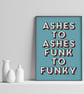 Ashes to Ashes Lyric Poster Print - Retro Typography Wall Art - Image 2