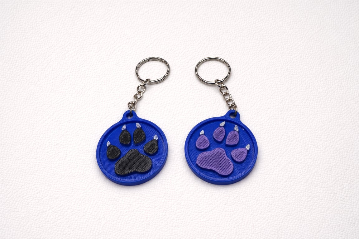 Paw Print Keychain - Any 3 keychains for 5 - See our bundle listing