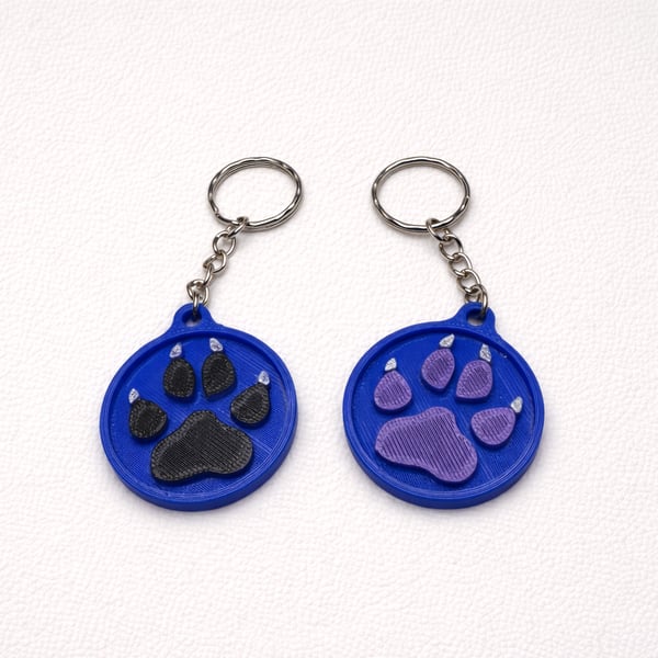 Paw Print Keychain - Any 3 keychains for 5 - See our bundle listing