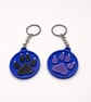 Paw Print Keyring, 3D Printed Dog Paw Keychain, Choose Your Colour - Image 1