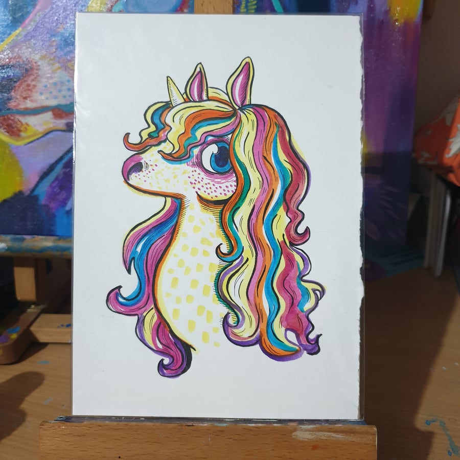 Rainbow Unicorn Drawing