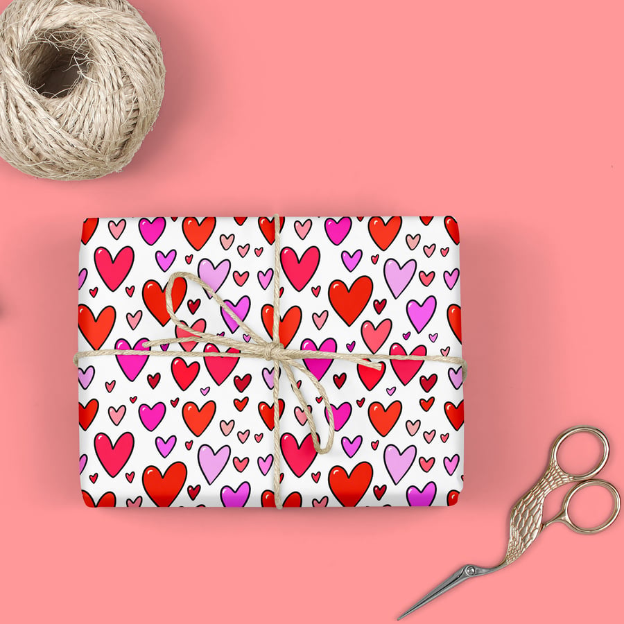 Valentines Day Heart wrapping paper