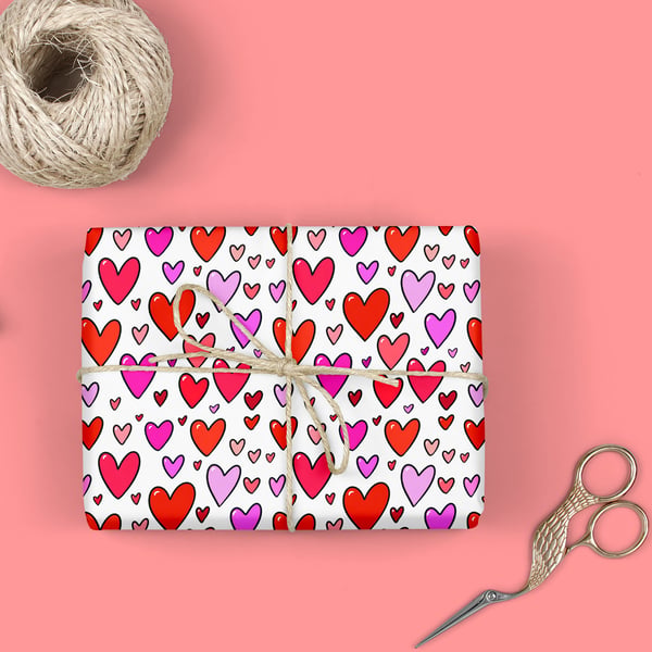 Valentines Day Heart wrapping paper