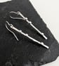 Sterling Silver Drop Earrings, Handmade Urban Design