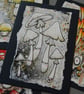 destroying angel mushrooms - original A6 illustration and collage  - Image 9