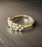 Organic Silver Droplet Ring with Zirconia - Image 6