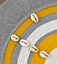 "Inyanga 2" - Yellow & Grey Shell Macrame Wall, Shelf & Console Table Decor - Image 6