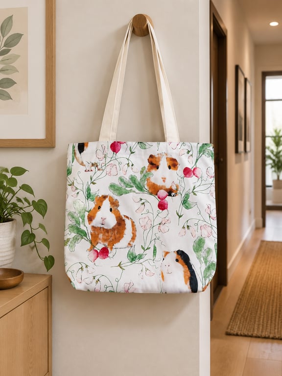 Guinea Pigs Tote Bag Cotton Unique 
