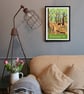 Richmond Park travel poster print by Susie West - Image 5