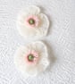 Crocheted Mohair Flower  Appliqué Accessories Unique Handmade Crafts  - Image 8