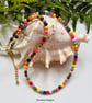 Multicoloured Howlite Necklace Gold Plated - Image 7