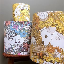 Fun  60s 70s Animals SPOT AND FRIENDS Sanderson  Vintage Fabric Lampshade option